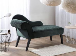 Beliani BIARRITZ Chaise longue (linkszijdig) Groen