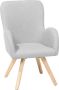 Beliani BJARN Fauteuil-Grijs-Polyester - Thumbnail 1