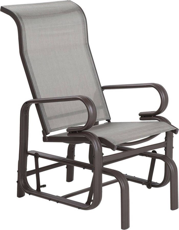 Beliani BORGIO Tuinstoel Bruin Aluminium