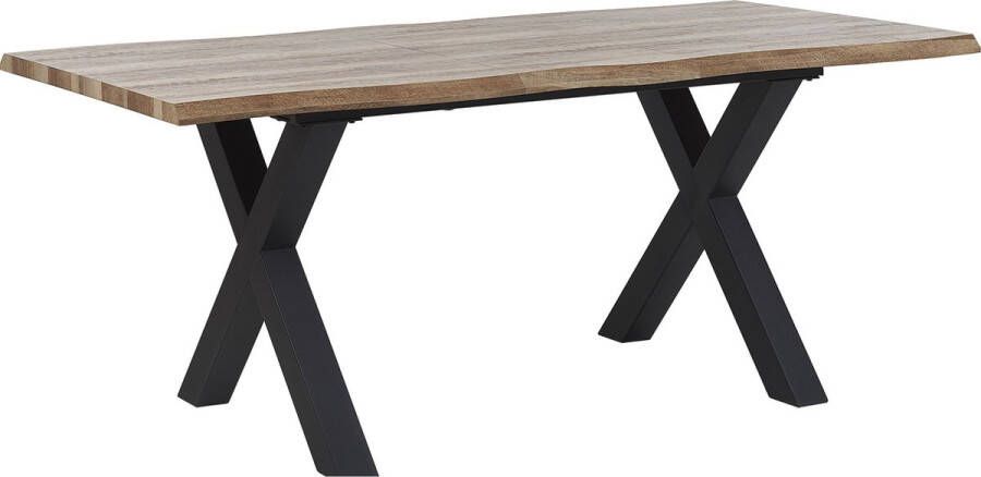Beliani -BRONSON -Uitschuifbare eettafel-Lichthout-90 x 140|180 cm-MDF