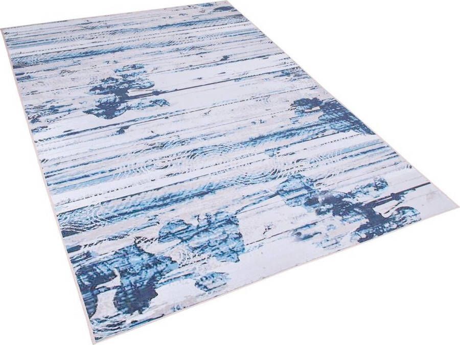 Beliani BURDUR Vloerkleed blauw polyester