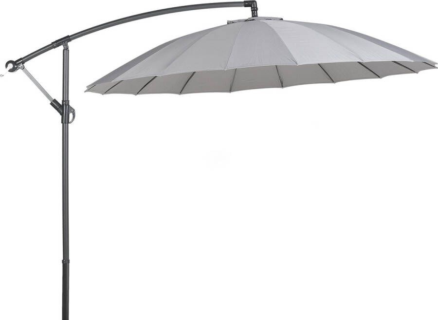 Beliani Calabria Cantilever Parasol-grijs-polyester