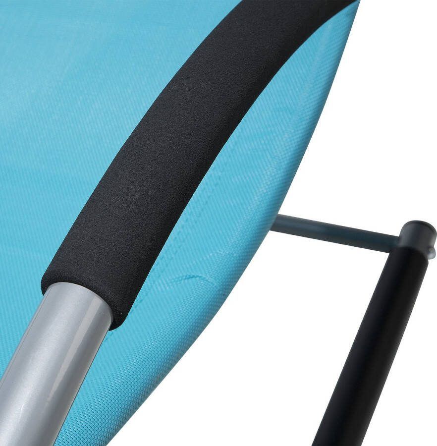 Beliani CARANO Strandstoel Turquoise Staal