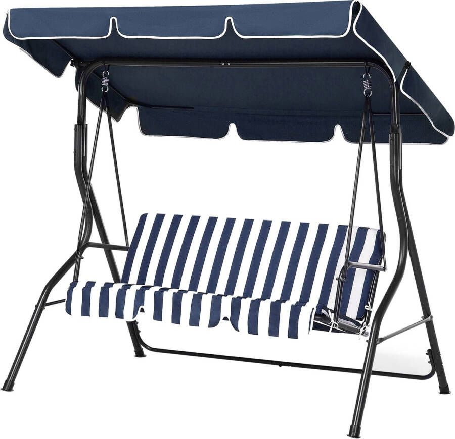 Beliani CHAPLIN Schommelbank Blauw Staal