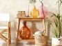 Beliani CHATNI Bloemenvaas Bruin Glas - Thumbnail 1