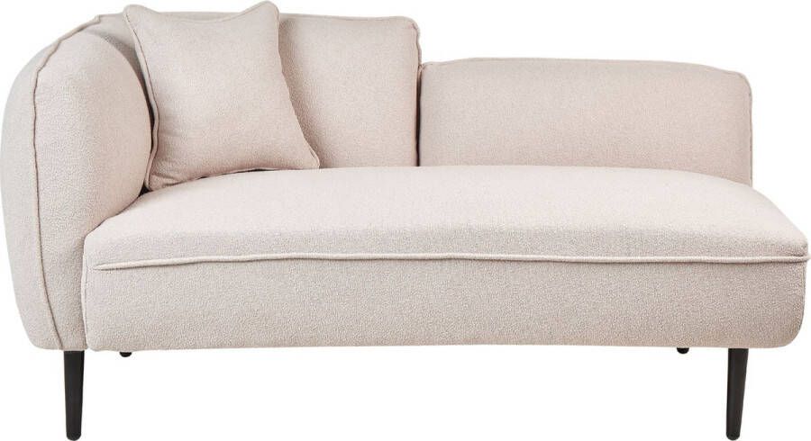 Beliani CHEVANNES Chaise longue Beige Linkszijdig Polyester