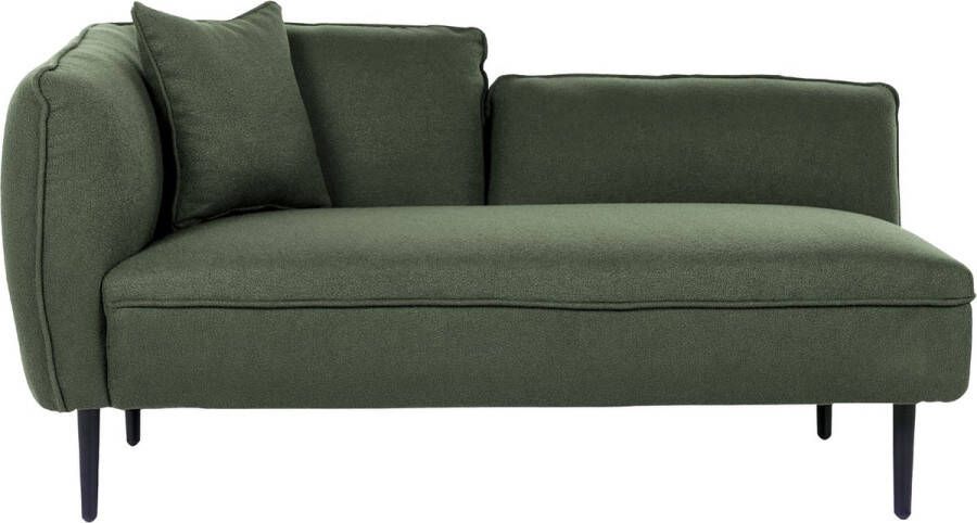 Beliani CHEVANNES Chaise longue Donkergroen Linkszijdig Polyester