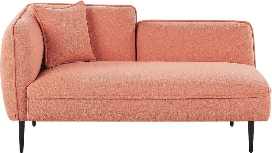 Beliani CHEVANNES Chaise longue Roze Linkszijdig Polyester