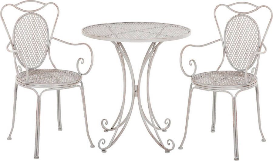 Beliani CILENTO Bistroset voor 2 Grijs IJzer