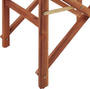 Beliani Cine Tuinstoel-donkere Houtkleur-polyester Acaciahout