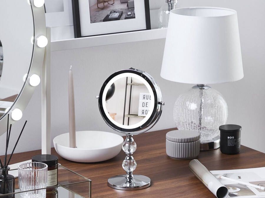 Beliani CLAIRA make-up spiegel Zilver IJzer