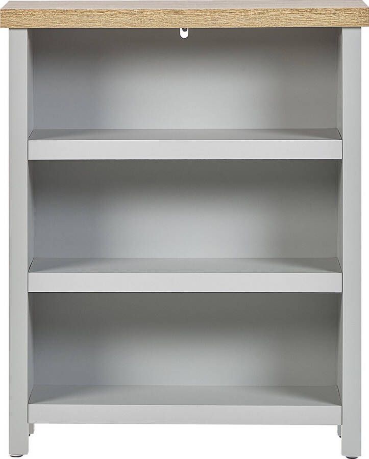 Beliani CLIO Boekenkast Grijs 3 planken Vezelplaat