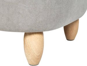 Beliani COALA Dierenhocker-Grijs-Fluweel