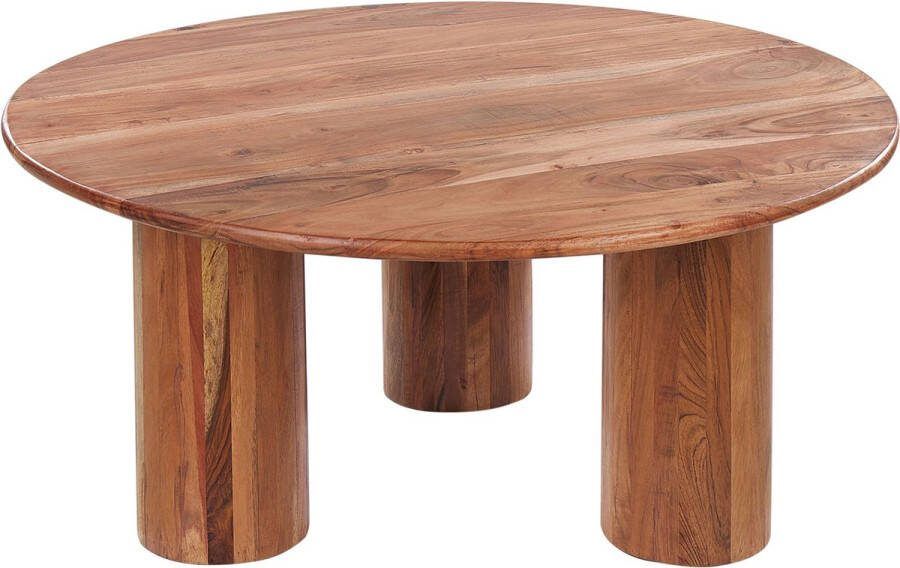 Beliani COLINA Salontafel-Lichte houtkleur-Acaciahout