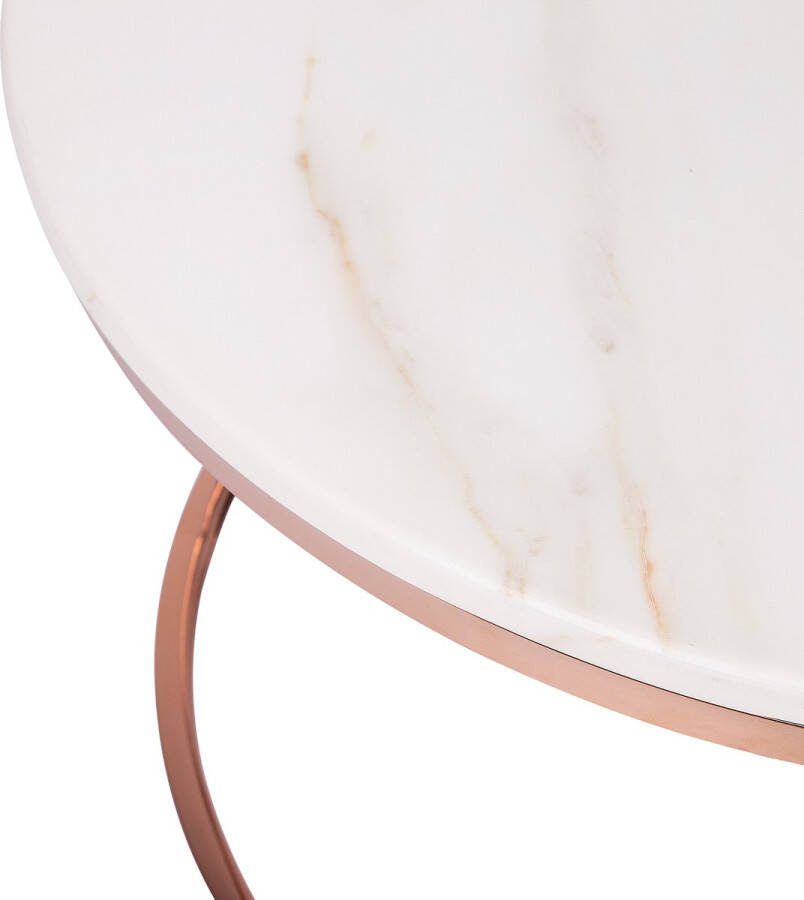 Beliani CORAL Salontafel RosÃ©goud RVS