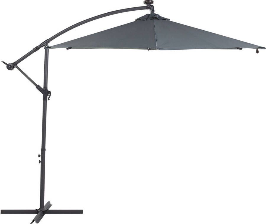 Beliani Corval Cantilever Parasol-grijs-polyester