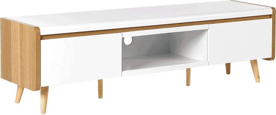 Beliani CUSTER TV-meubel Wit MDF