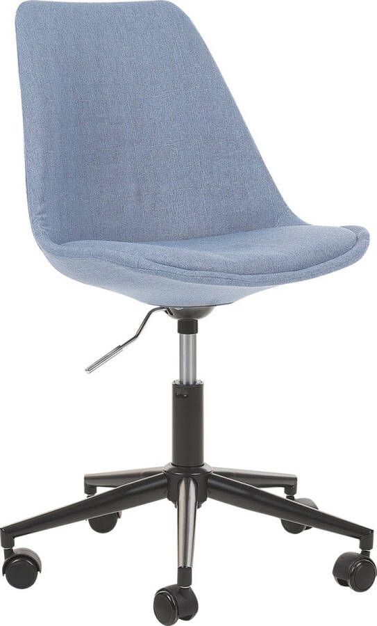 Beliani DAKOTA Office Chair Blauw Polyester