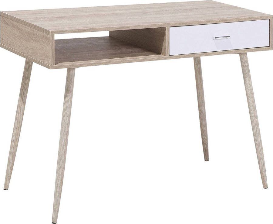 Beliani DEORA Bureau Lichte houtkleur MDF