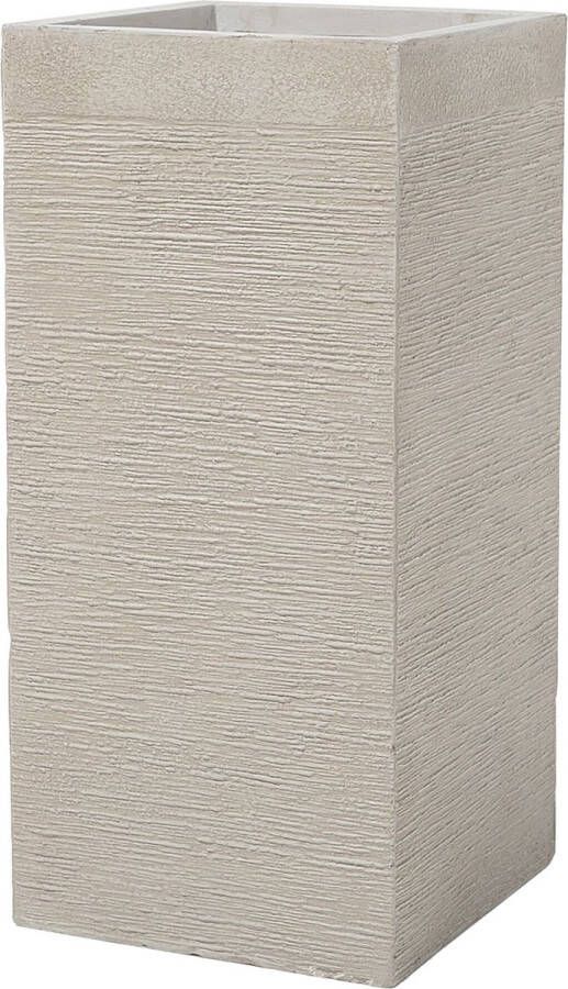 Beliani DION Bloempot Lichtbeige Klei-vezelmengsel