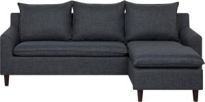Beliani ELVENES Hoekbank Grijs polyester