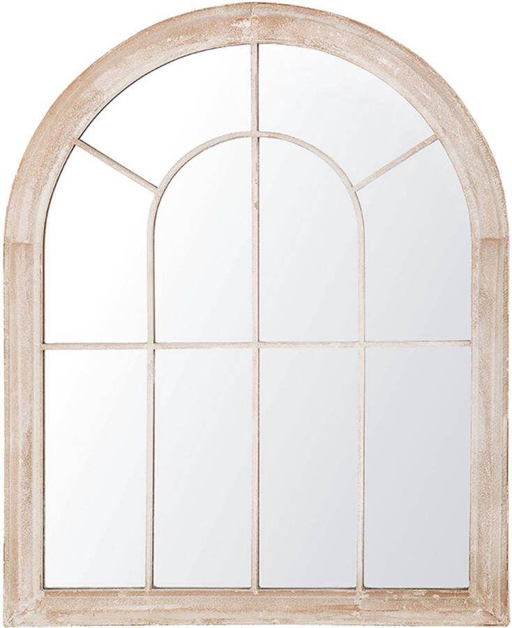 Beliani EMBRY Wandspiegel Beige Metaal