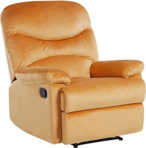 Beliani ESLOV TV-fauteuil geel Fluweel