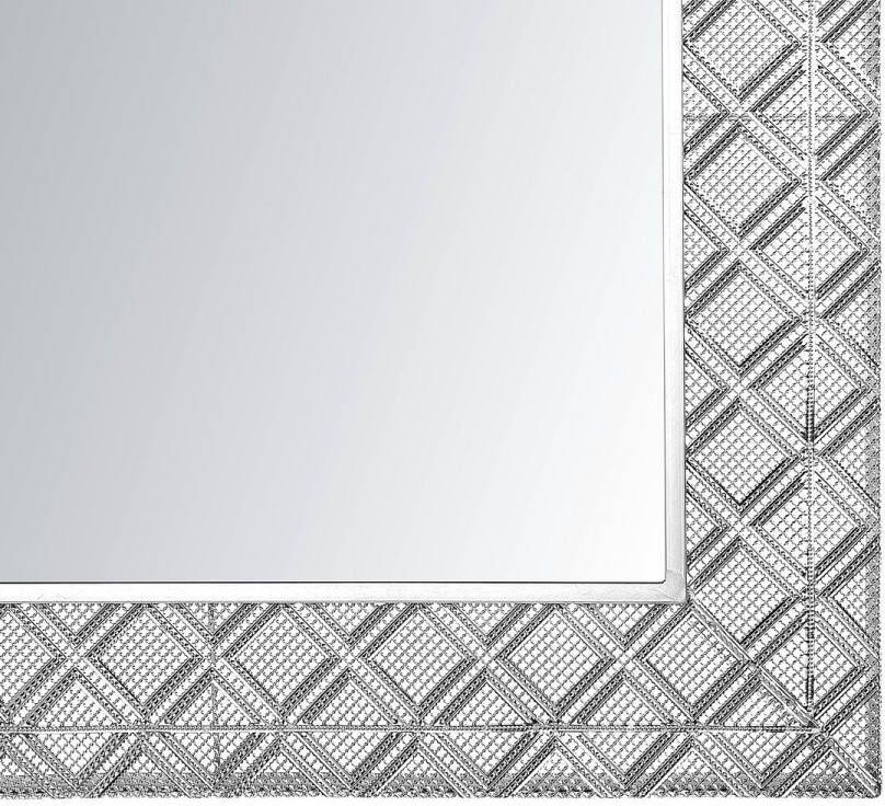 Beliani EVETTES Wandspiegel Zilver Staal