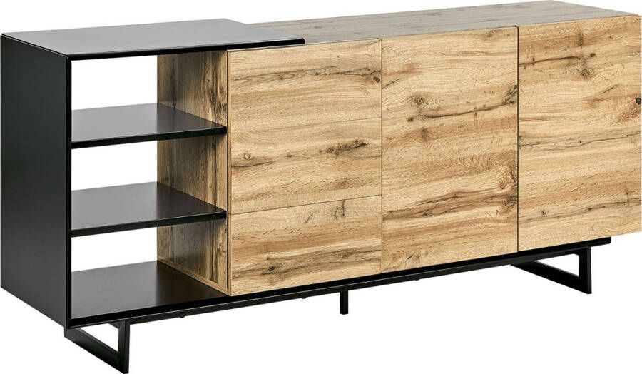 Beliani FIORA Sideboard met 2 deuren lichte houtkleur