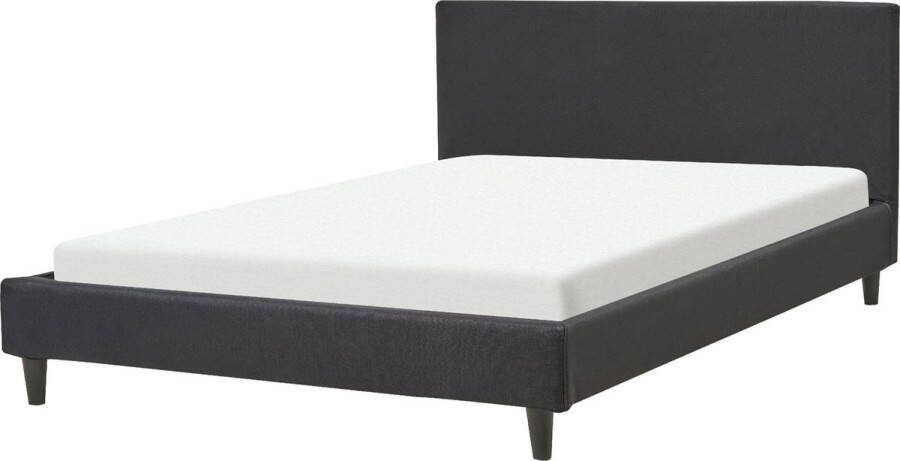 Beliani FITOU Tweepersoonsbed Zwart 140 x 200 cm Polyester