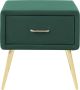 Beliani FLAYAT Bedside Table Groen Fluweel - Thumbnail 2