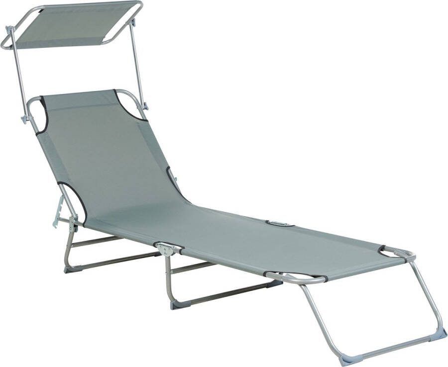 Beliani FOLIGNO Strandstoel Grijs Polyester