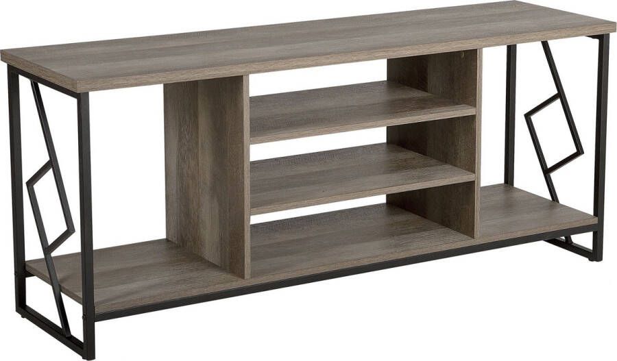 Beliani FORRES TV-meubel Donkere houtkleur Spaanplaat