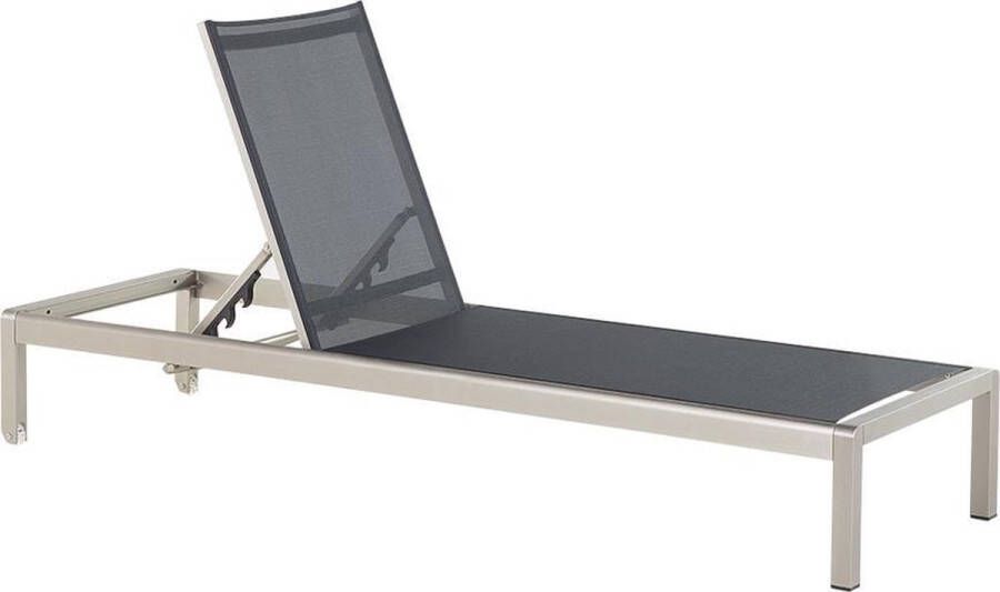 Beliani FOSSATO Strandstoel Zwart Aluminium