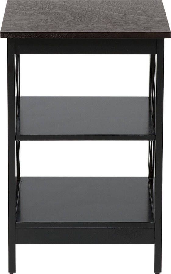 Beliani Foster Bijzettafel Zwart MDF