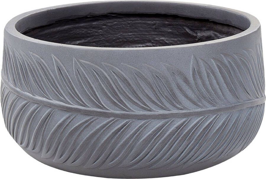 Beliani FTERO Bloempot Grijs 35 x 35 x 19 cm Kleivezel