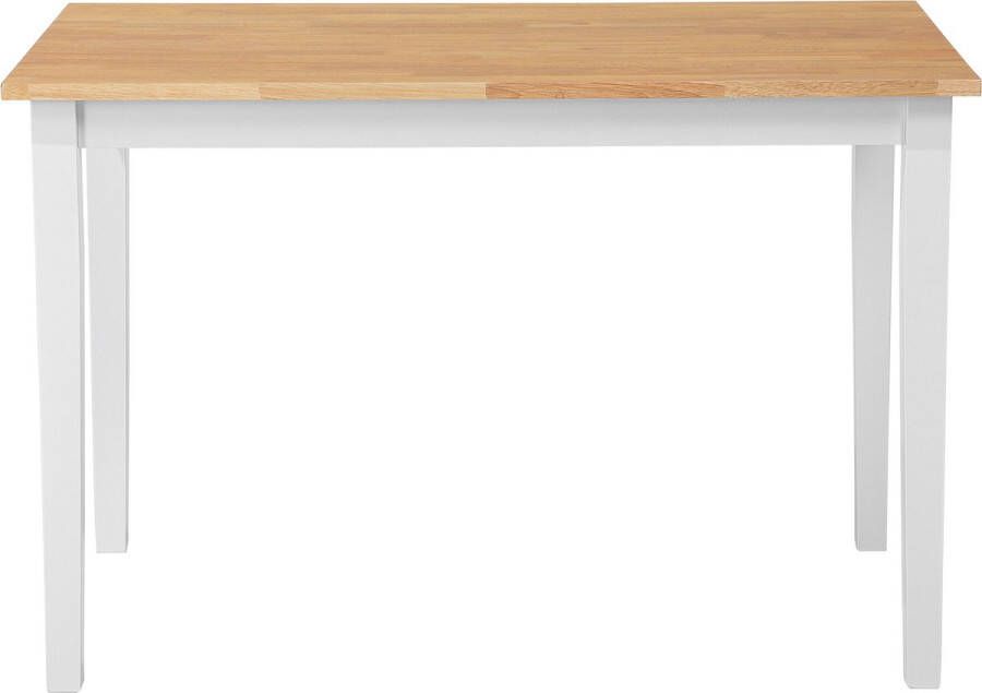 Beliani GEORGIA Eettafel Wit 68 x 115 cm Rubberhout