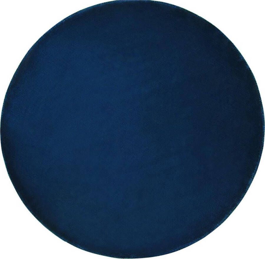 Beliani GESI II Vloerkleed blauw 140x140