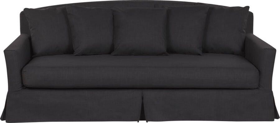 Beliani GILJA Three Seater Sofa Zwart Polyester