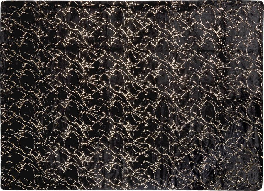 Beliani GODAVARI Plaid Zwart 130 x 180 cm Polyester