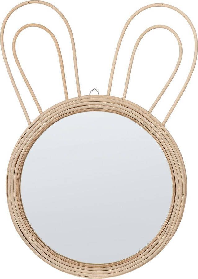 Beliani GOLONG Decoratieve Spiegel-Natuurlijk-Rotan