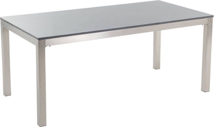Beliani GROSSETO Tuinset met 6 stoelen- Beige Grijs Graniet