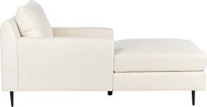 Beliani GUERET Chaise Longue Beige Fluweel