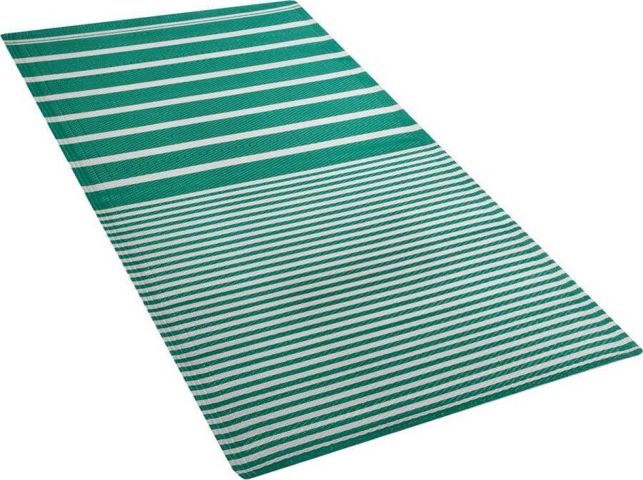 Beliani HALDIA Outdoor kleed Groen 90 x 180 cm Polypropyleen