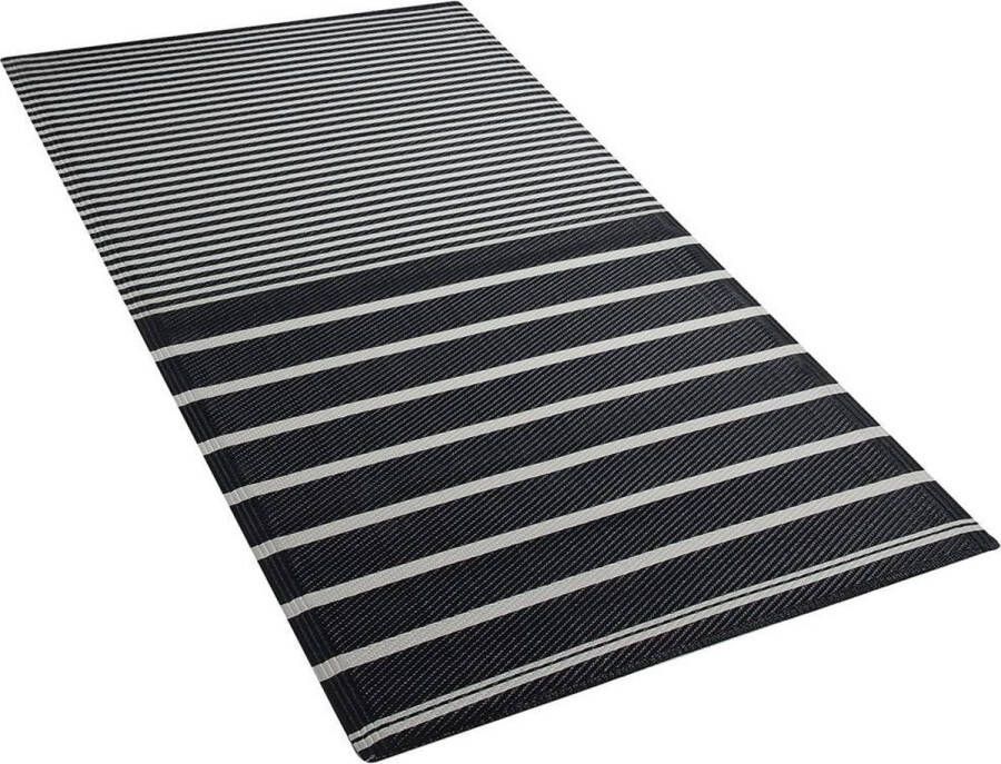 Beliani HALDIA Outdoor kleed Zwart 90 x 180 cm Polypropyleen