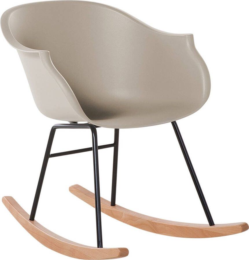 Beliani HARMONY Schommelstoel Beige Polypropyleen