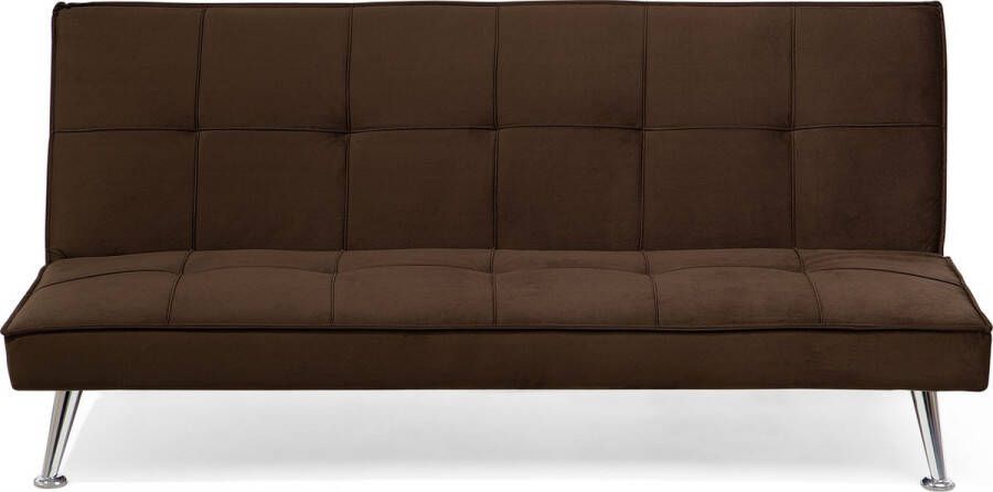 Beliani HASLE Slaapbank 3-zits Bruin Polyester