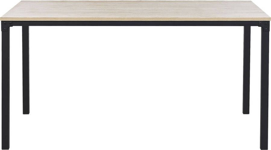 Beliani HOCKLEY Eettafel Lichte houtkleur 90 x 150 cm Vezelplaat