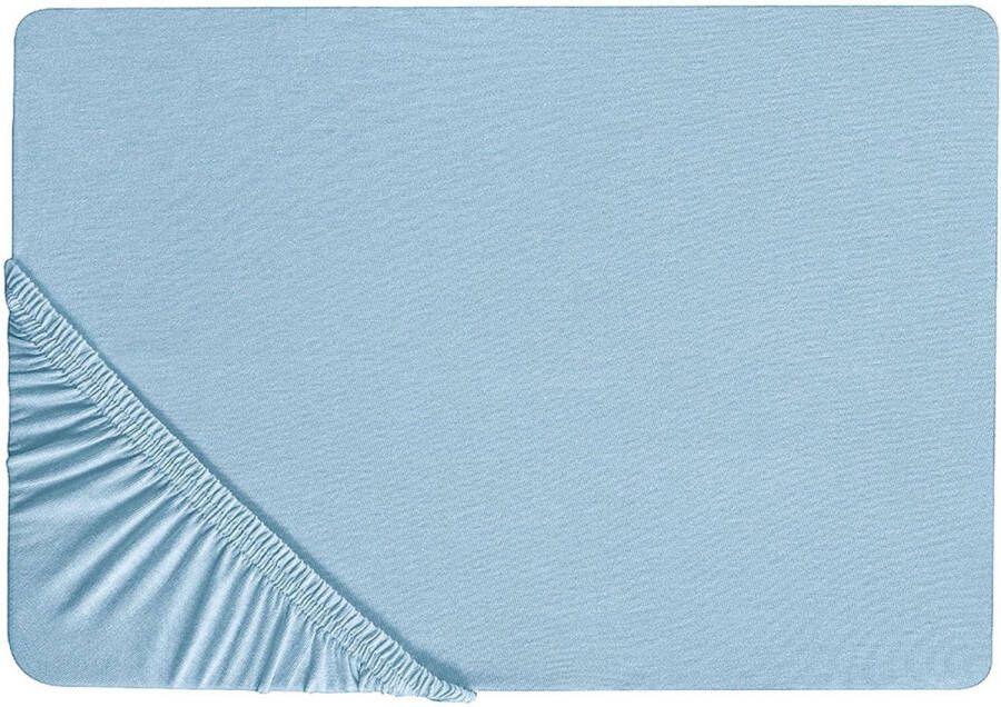 Beliani HOFUF Laken Lichtblauw 200 x 200 cm Katoen