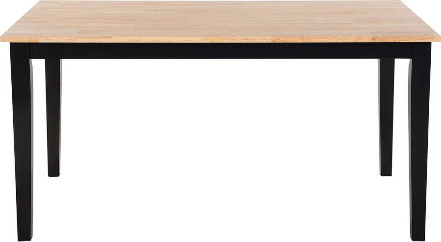 Beliani HOUSTON Eettafel Zwart 75 x 120 cm Rubberhout